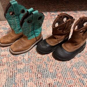 Georgia Boot Kids' Brown and Teal Boots